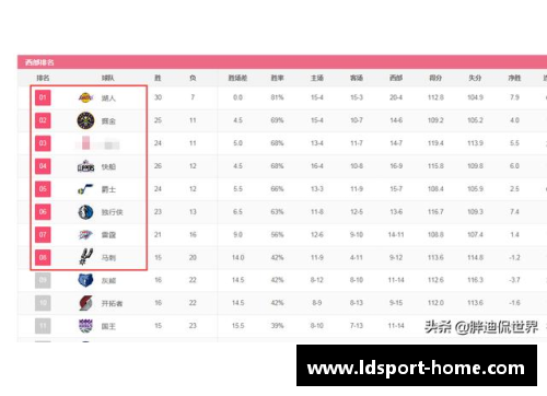 NBA球队战绩分析：排名、数据和趋势一览